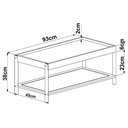 Ver mais imagens de Conjunto Mesa de Centro e Mesa Lateral para Sala Pés Madeira Moss A03 Hanover Roble