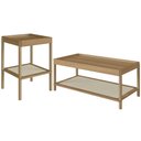 Ver imagem 1 de Conjunto Mesa de Centro e Mesa Lateral para Sala Pés Madeira Moss A03 Hanover Roble
