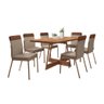 Conjunto Jantar Mesa Átria 160cm + 6 Cadeiras Estofadas Nf - 4