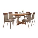 Ver imagem 4 de Conjunto Jantar Mesa Átria 160cm + 6 Cadeiras Estofadas Nf
