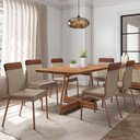 Ver imagem 3 de Conjunto Jantar Mesa Átria 160cm + 6 Cadeiras Estofadas Nf