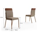Ver mais imagens de Conjunto Jantar Mesa Átria 160cm + 6 Cadeiras Estofadas Nf