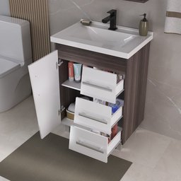 Conjunto para Banheiro Syrius 60cm - Fabribam Gabinetes - 2