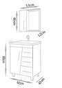 Ver imagem 4 de Conjunto para Banheiro Syrius 60cm - Fabribam Gabinetes
