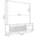 Ver imagem 4 de Estante Painel para Tv 75 Pol Led 200cm Yarden C04 Freijó - Lyam Decor