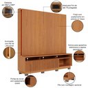 Ver imagem 3 de Estante Painel para Tv 75 Pol Led 200cm Yarden C04 Freijó - Lyam Decor