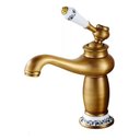 Ver imagem 1 de Torneira Banheiro Bronze Porcelana Baixa Monocomando Vintage