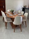 Ver imagem 1 de Sala de Jantar Orgânico 8 Cadeiras 2,20 Haley Requinte Salas