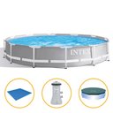 Ver imagem 3 de Piscina Intex 4.485 Litros Estrutural Prism Capa Bomba Filtrante 110v e Forro