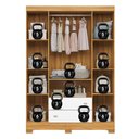 Ver imagem 3 de Guarda-Roupa Infantil Pluma 4 Portas 2 Gavetas Cinamon/Branco - Demobile