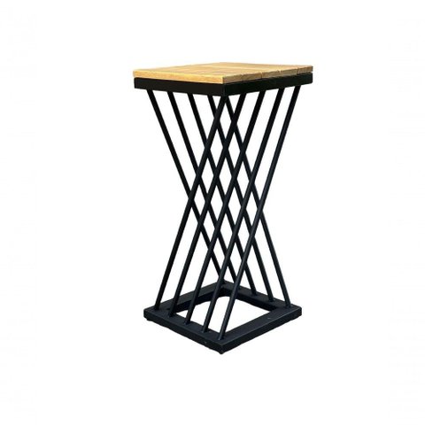 Banqueta Alta Z P/ Cozinha ou Area Externa 75cm Preto 75x35x35cm