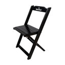 Ver imagem 2 de Conjunto Mesa Dobrável 60x60 com 4 Cadeiras de Madeira Personalizada Hei Preta - Tarimatã