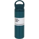 Ver imagem 1 de Kettlebell Garrafa Térmica 26x7x7cm 480ml Inox Azul Parede Dupla