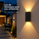 Ver imagem 4 de Kit 5 Arandelas LED para Área Externa Preta com Dois Fachos 3.000k Bivolt