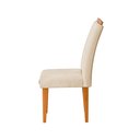 Ver imagem 5 de Kit 2 Cadeiras Estofadas de Jantar Azaléia - Mdf em Veludo Pés em Madeira - Vintage Decor - Bege