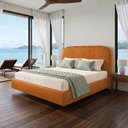 Ver imagem 4 de Cama Queen Flutuante com Cabeceira 160cm Aura W01 Couríssimo Canela - Lyam Decor