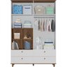 Guarda Roupa de Bebê 4 Portas 4 Gavetas Picolé Espresso Móveis - 2