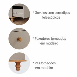 Guarda Roupa de Bebê 4 Portas 4 Gavetas Picolé Espresso Móveis - 9