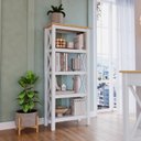 Ver imagem 4 de Conjunto 2 Peças Escrivaninha e Estante Vanilla Cabecasa Madeiraoriginals Branca e Mel