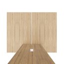 Ver imagem 3 de Mesa Reunião 270cm com 2 Caixas Tomadas Painel TV Macadâmia Branco F5 Office