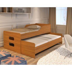 Bicama Elis Mdf 100% com Cama Inferior e Grade de Proteção – para Colchão 88x188