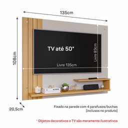 Painel para Tv até 50 Polegadas Dunas 100% MDF - 3