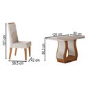 Ver imagem 4 de Mesa de Jantar 4 Lugares Lana Mel/blonde/veludo Pastel - Viero Móveis