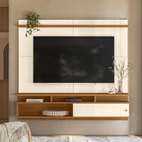Home Suspenso Morretes 1.8 para TV Off White Amendoa