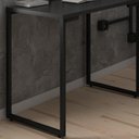Ver imagem 4 de Mesa Escritório 120cm Estilo Industrial New Port F02 Preto