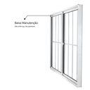 Ver imagem 6 de Janela de Alumínio de Correr 120x120cm 2 Folhas com Grade e Vidro Mini Boreal Linha Soft Mgm