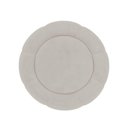 Ver imagem 2 de Puff Decorativo Orgânico Fixo Nuvem Assento Espuma Veludo Bege para Sala Loja Sheep