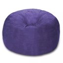 Ver imagem 1 de Puff Redondo 80x20 em Suede Roxo com Enchimento