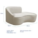 Ver imagem 5 de Kit Divã Recamier Orgânico Marrocos 180cm Lado Direito e 2 Poltronas Amore Linho Bege