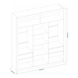 Closet Modulado 6 Gavetas Branco Amoudi Móveis - 8