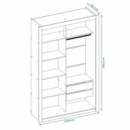 Closet Modulado 6 Gavetas Branco Amoudi Móveis - 7