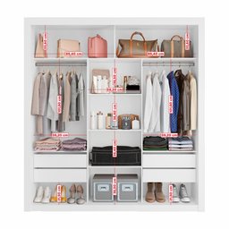 Closet Modulado 6 Gavetas Branco Amoudi Móveis - 6