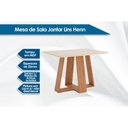 Ver imagem 2 de Mesa de Sala Jantar Lins Sc91 C/tampo Madeirado Reto S/ Vidro 120x80cm Nature/off White - Henn