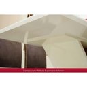 Ver imagem 6 de Mesa de Sala Jantar Lins Sc91 C/tampo Madeirado Reto S/ Vidro 120x80cm Nature/off White - Henn