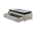 Ver mais imagens de Base Box Cama Solteiro Sapateira Courino Linho Areia e Colchão Gransleep Ecoflex 88x188
