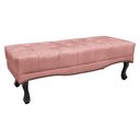 Ver imagem 4 de Kit Cabeceira e Calçadeira Recamier King 1,95m Vicenza Veludo Rosa - Pallazio