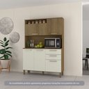 Ver imagem 1 de Cozinha Compacta 130,70cm 5 Portas e 2 Gavetas com Tampo 352 Luciane Móveis