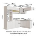 Ver imagem 4 de Armário de Cozinha Completa de Canto 419cm Branco Glamy Madesa 01