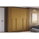 Ver imagem 1 de Guarda Roupa Casal 6 Portas (2 Ripadas) e 4 Gavetas Jamile Cinamomo - Acp