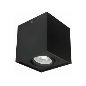 Spot Sobrepor Direcionável Par20 Quadrado Preto