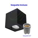 Ver imagem 2 de Spot Sobrepor Direcionável Par20 Quadrado Preto