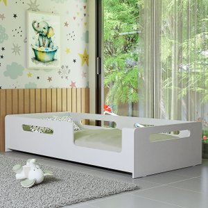 Cama Montessoriana Solteiro Modelo Master com Grades em Mdf