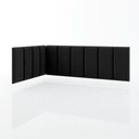 Ver imagem 4 de Conjunto Cabeceira Painel Estofada para Cama de Solteiro - Preto