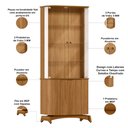 Ver imagem 3 de Kit Aparador Buffet com Cristaleira para Sala de Jantar Verbena N01 Ypê - Lyam Decor