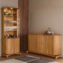 Ver imagem 2 de Kit Aparador Buffet com Cristaleira para Sala de Jantar Verbena N01 Ypê - Lyam Decor