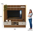 Ver imagem 5 de Painel para TV 75 Polegadas com Led 2 Portas 2 Nichos 2 Prateleiras Authentique 